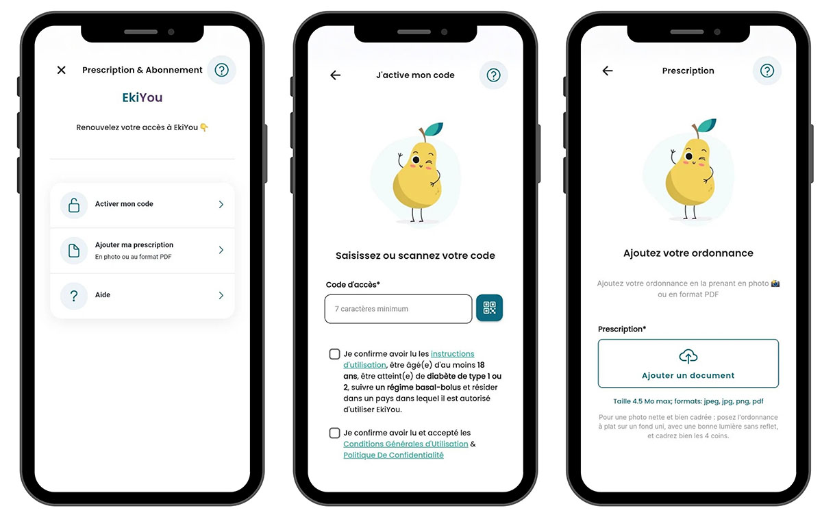 Enregistrement d'une prescription - screenshoot